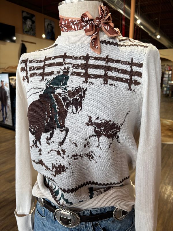 Womens Cinch Roping Sweater