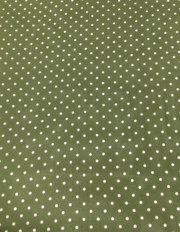 Sage/White Polka Dot