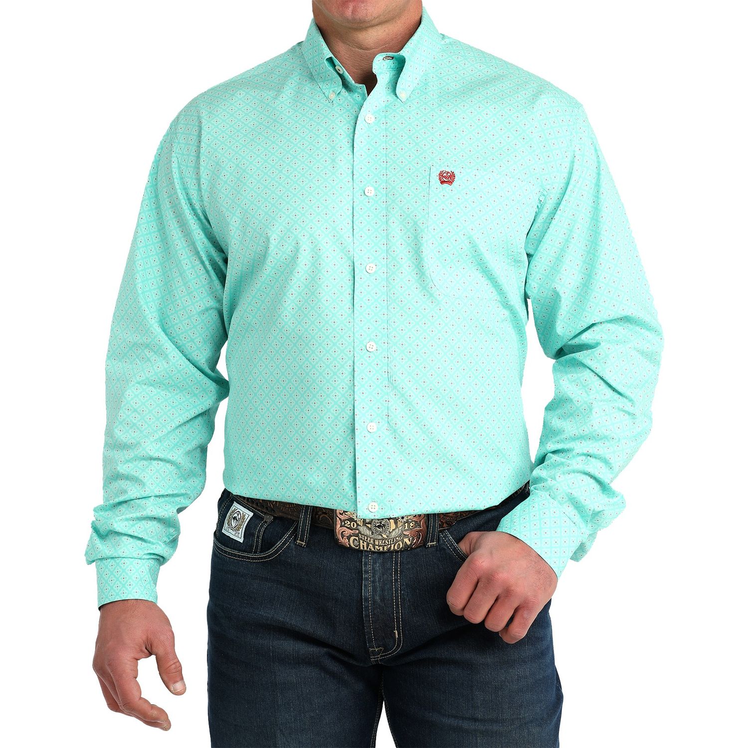 Mens Cinch Long Sleeve Button Down