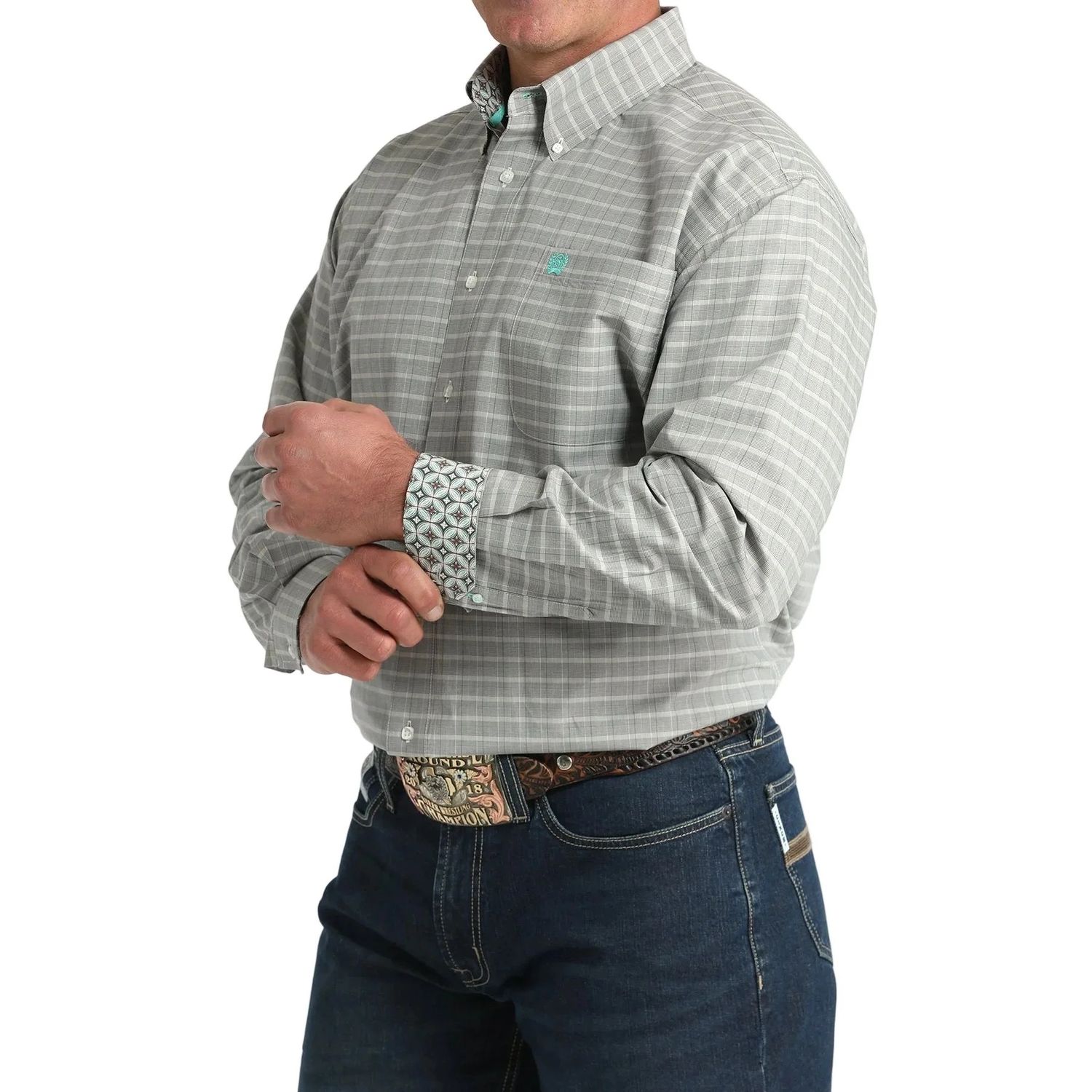 Mens Cinch Plaid Button Down