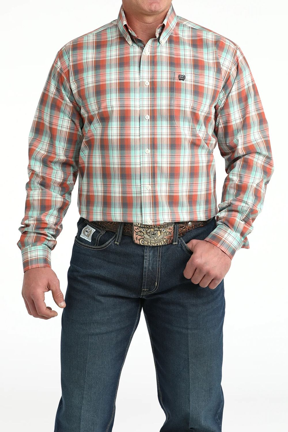 Mens Cinch Long Sleeve Button Down