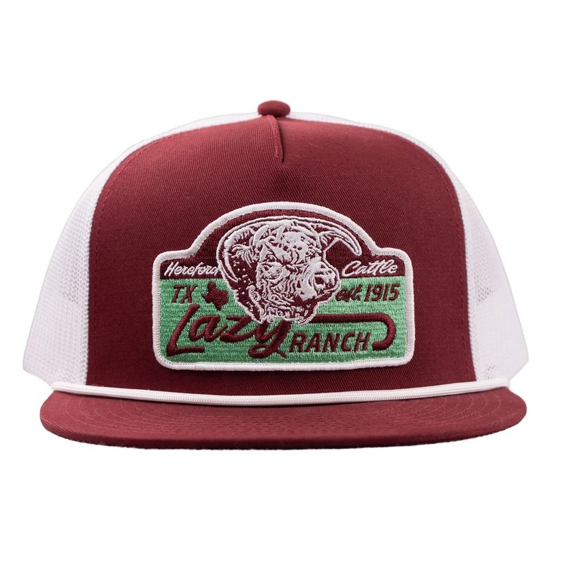 Maroon and White Albany Trucker Hat