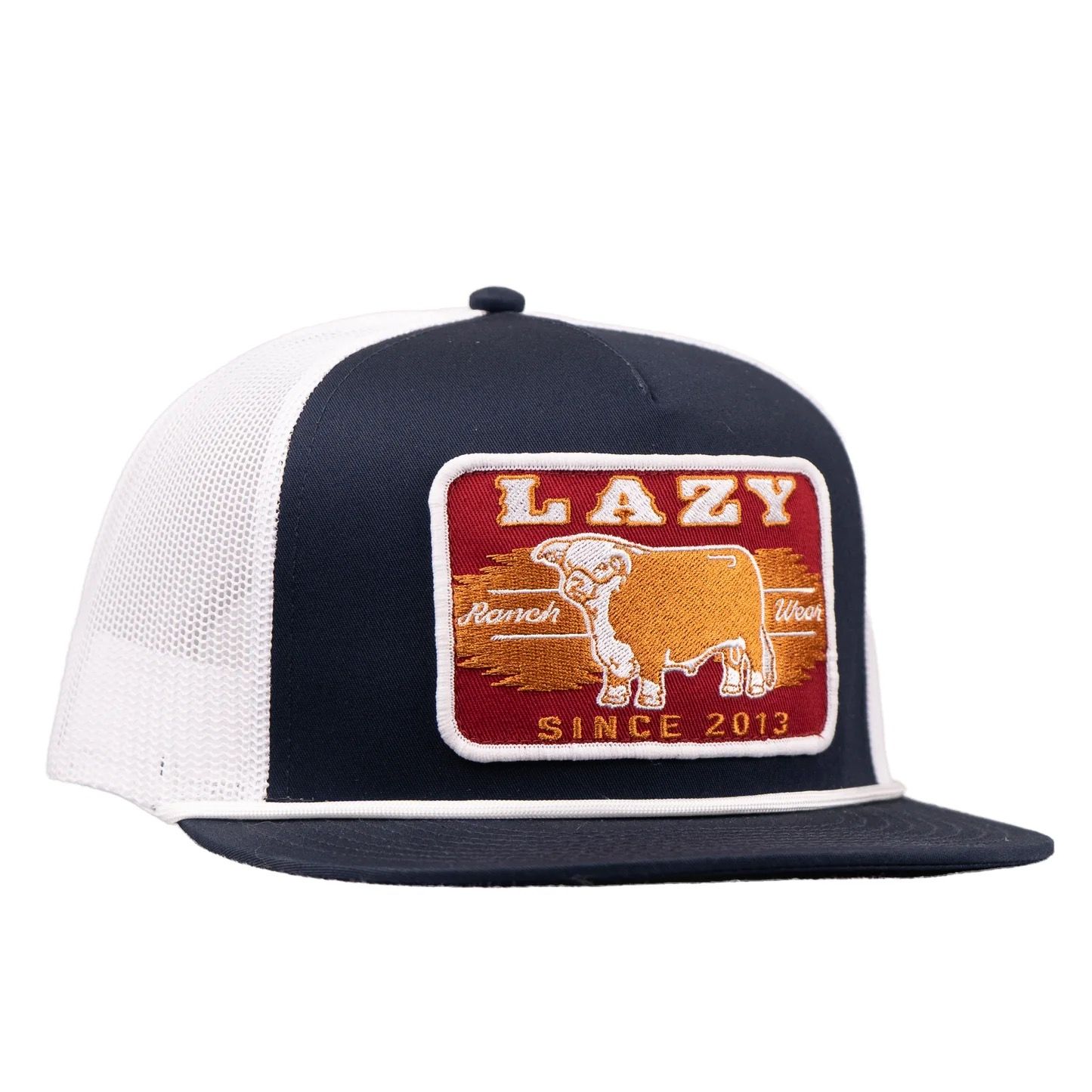 Navy and White Wildfire Trucker Hat