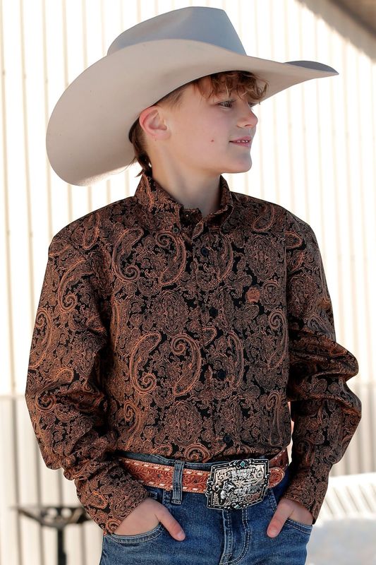 Cinch Boys Long Sleeve Button Down