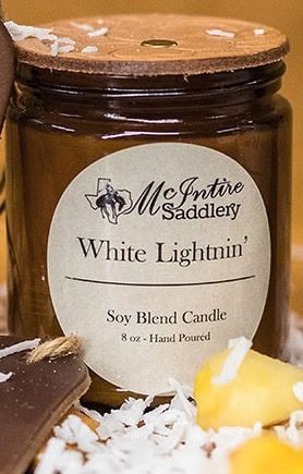 White Lightin Candle