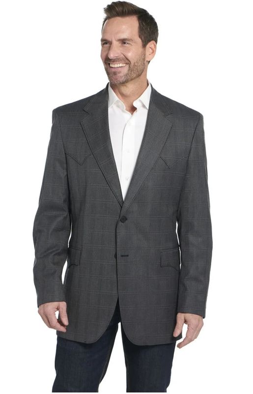 Circle S Blazer Grey Plaid