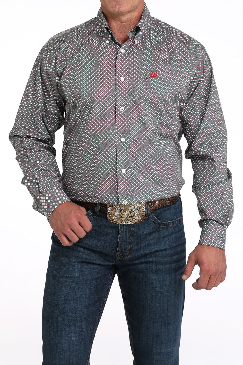 Mens Cinch Long Sleeve Button Down