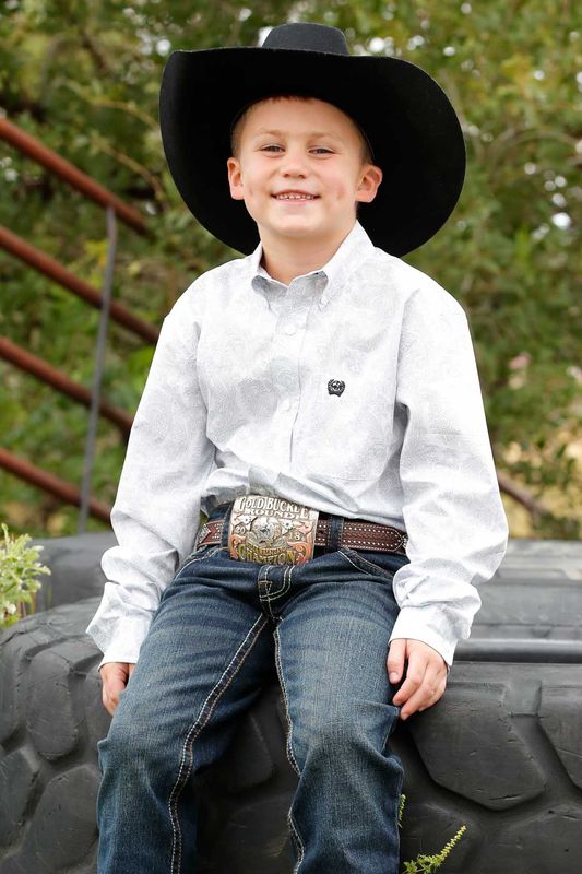 Boys Cinch Long Sleeve Button Down