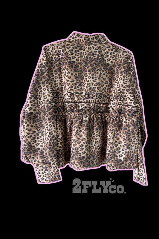 Leopard Ruffle Blouse