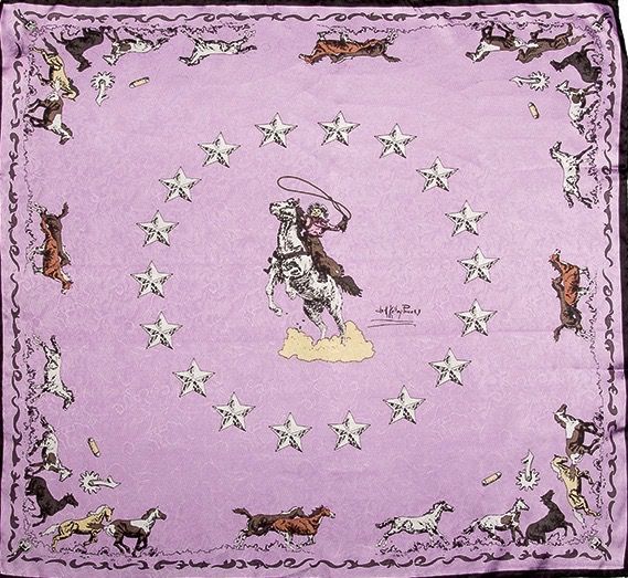 Lavender Mustang Silk Wild Rag