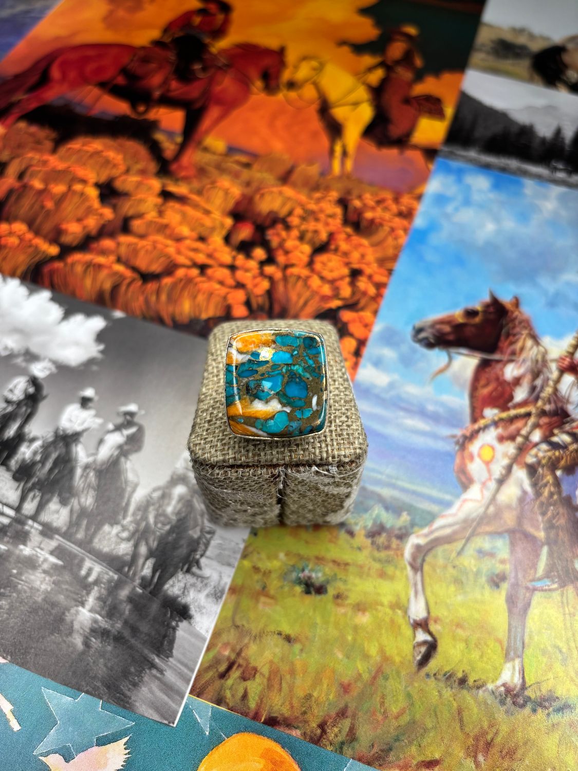 Spiny Oyster/Turquoise Ring