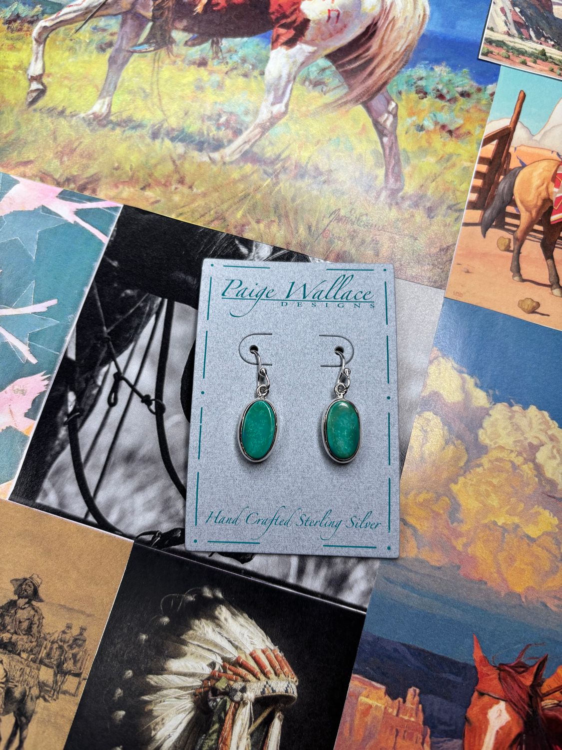 Turquoise Slab Earrings