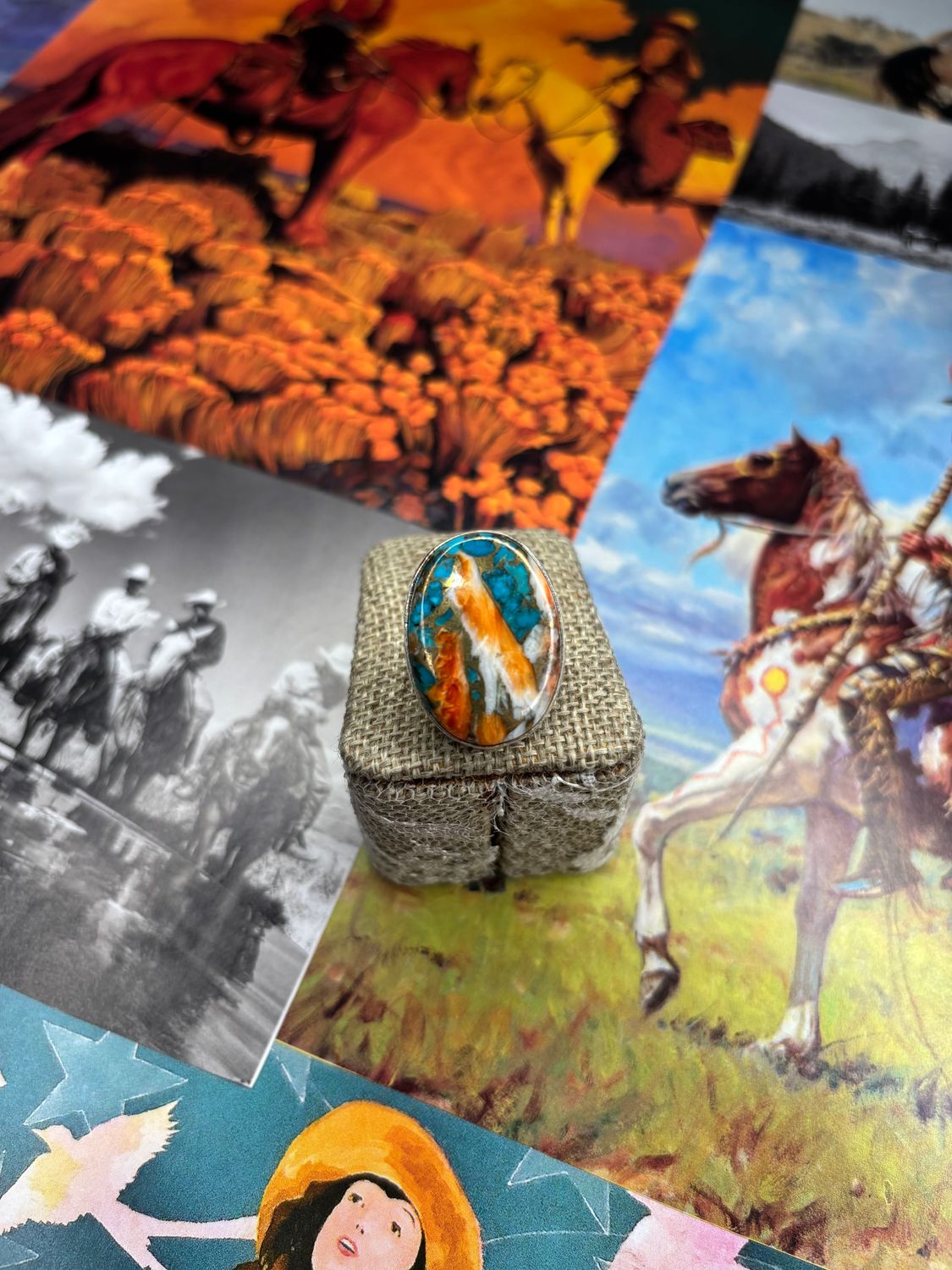 Oval Spiny/Turquoise Ring