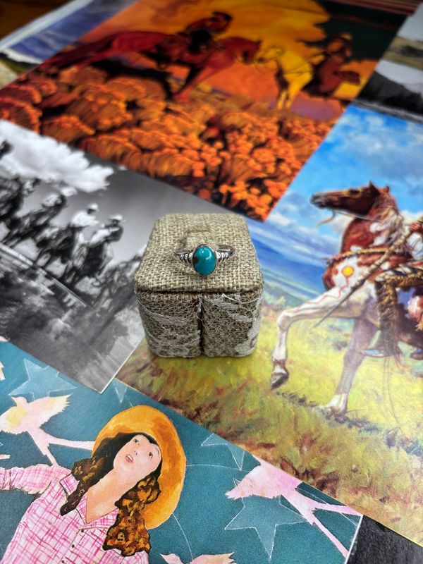Circle Turquoise Stone Ring