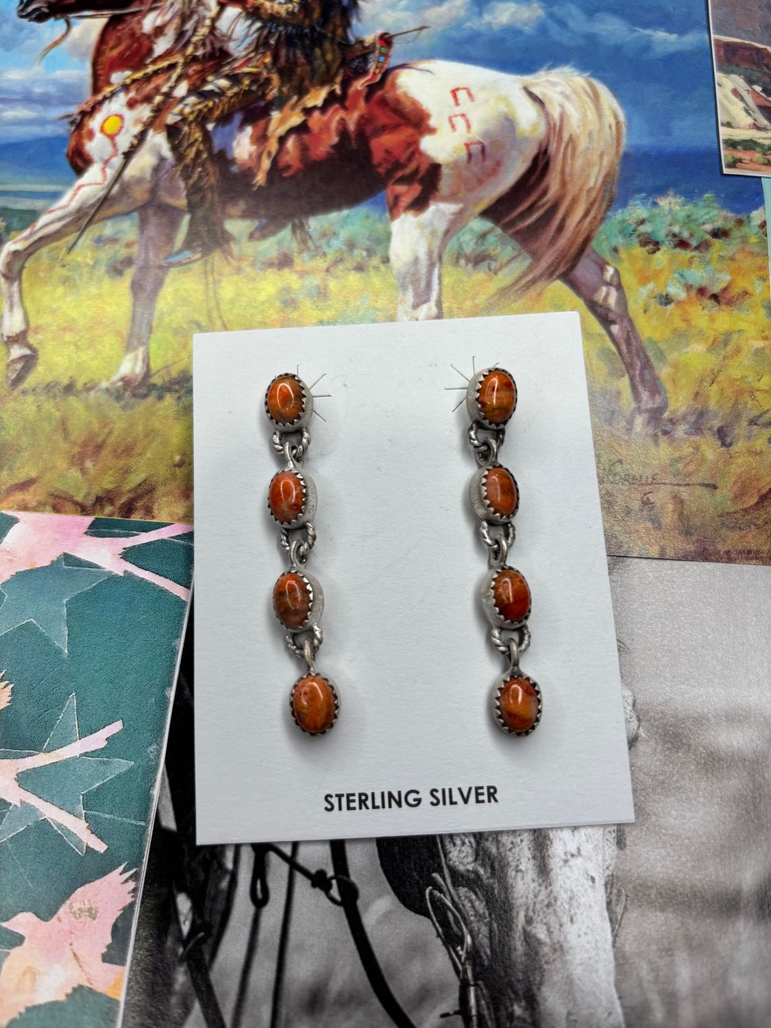 Apple Coral Earrings