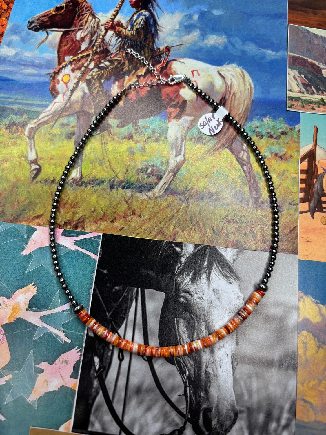 Spint Oyster/Navajo Necklace