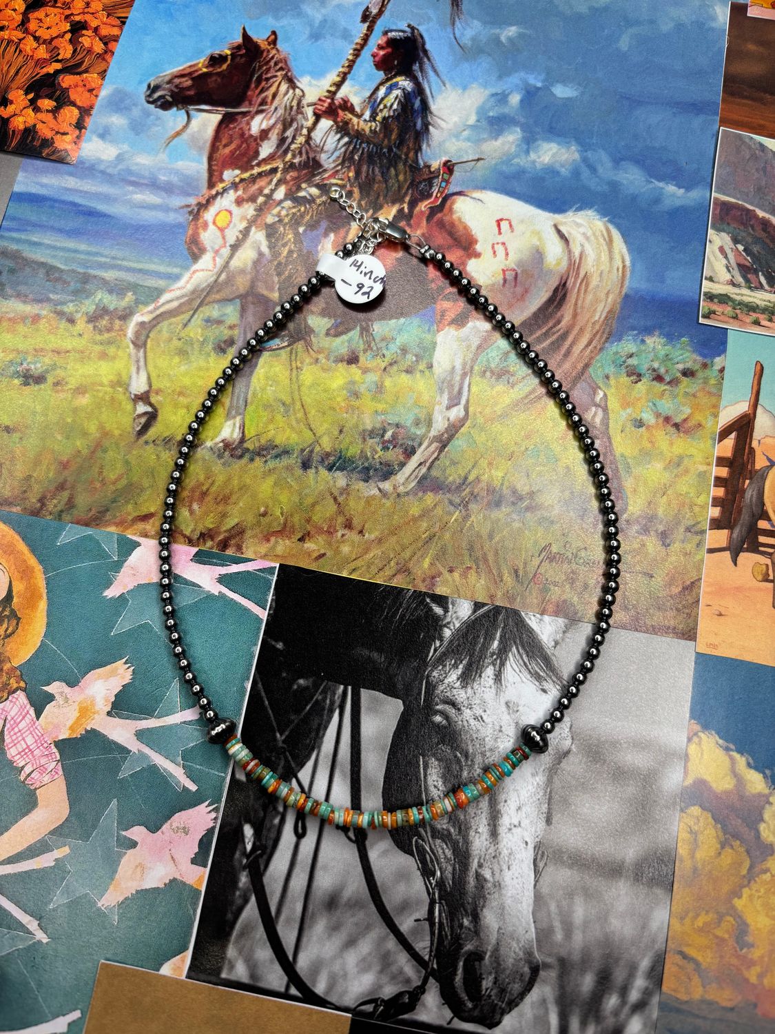 Spiny Oyster/Turquoise Navajo Pearl Necklace