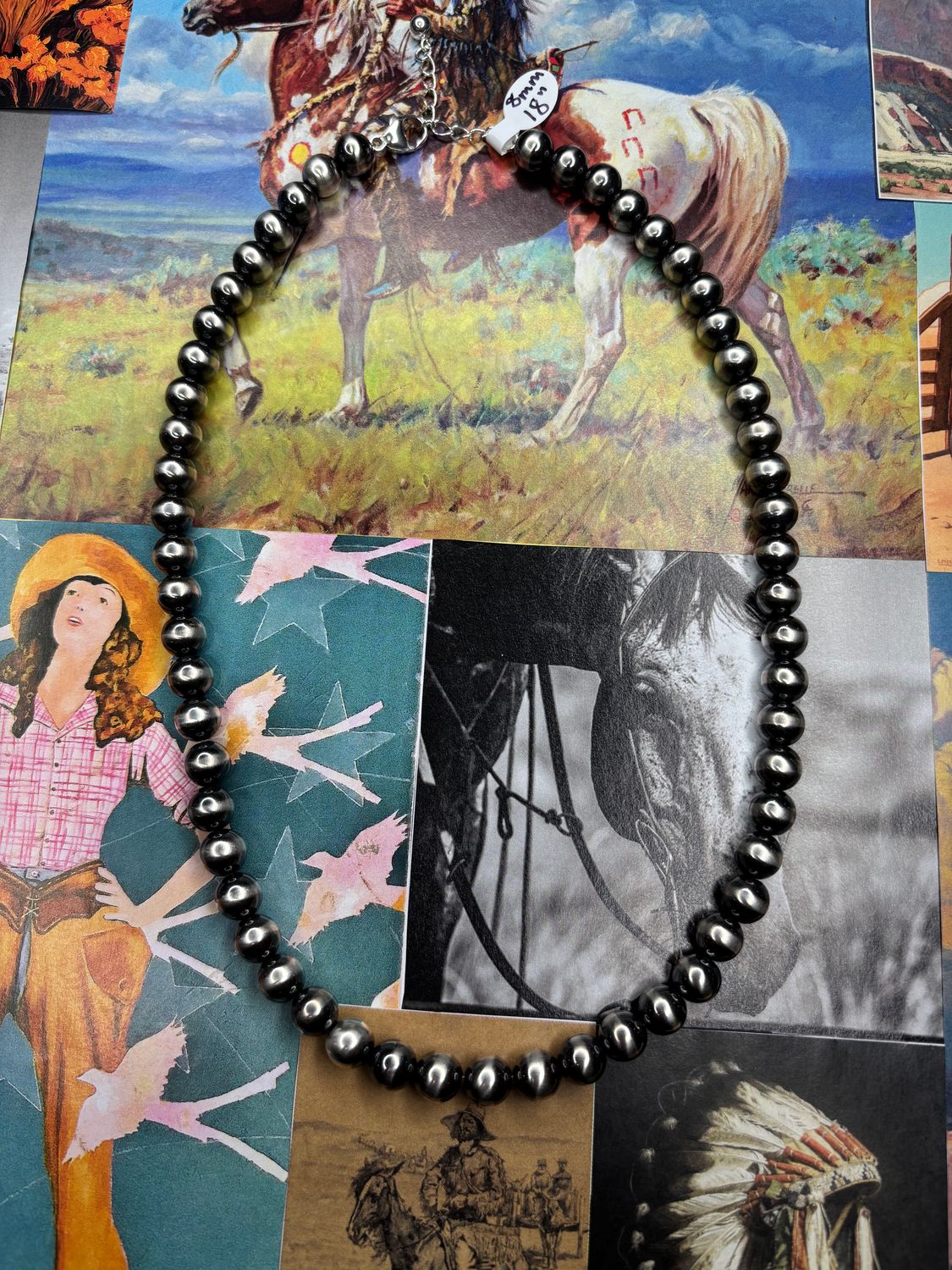 18" 8MM Navajo Pearl