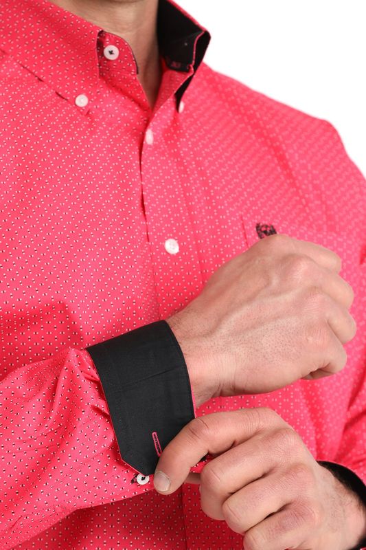 Mens Cinch Pink Button Down