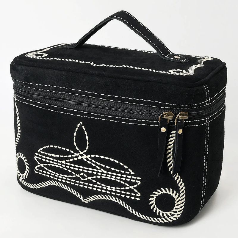 Black Suede Jewelry Case