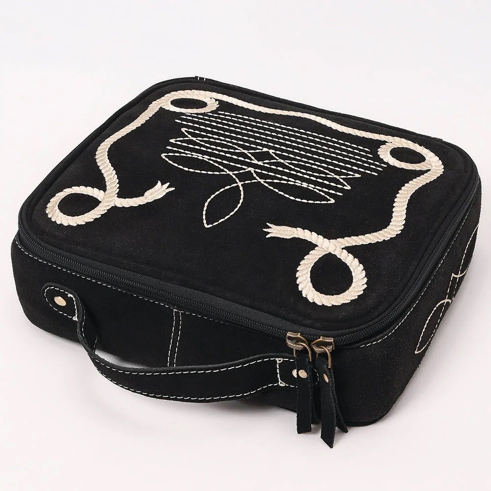 Black Suede Jewelry Case