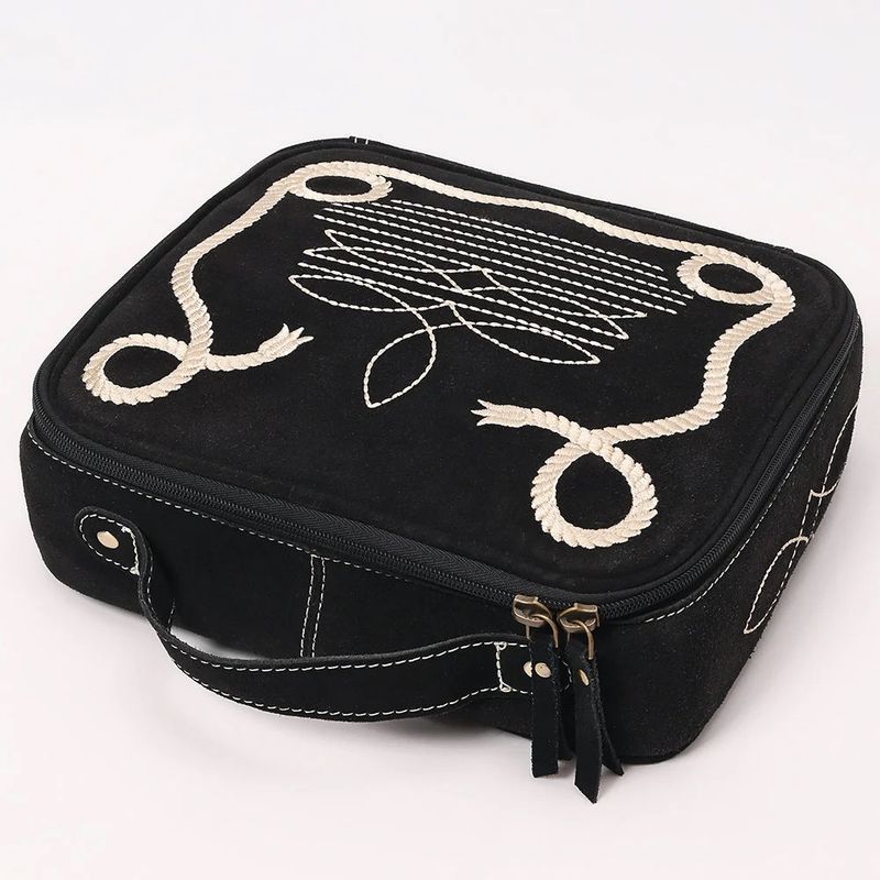 Black Suede Jewelry Case