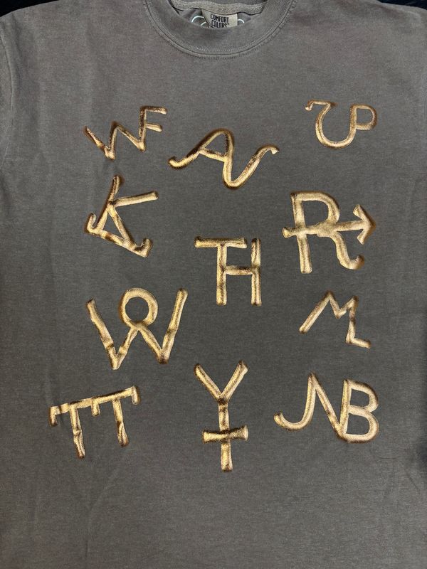 Brown and Gold Brand T-Shirt