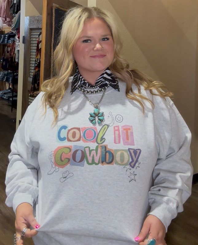 Cool It Cowboy Crewneck