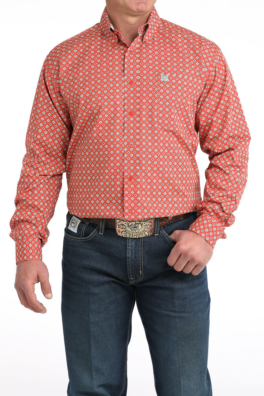 Mens Cinch Long Sleeve Button Down