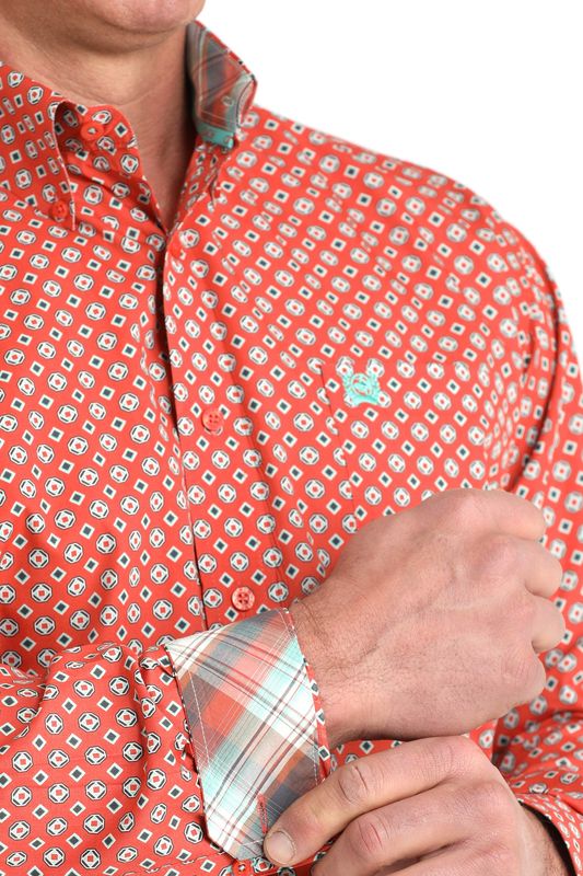 Mens Cinch Long Sleeve Button Down