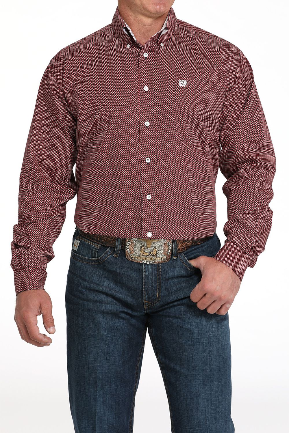 Mens Cinch Long Sleeve Button Down