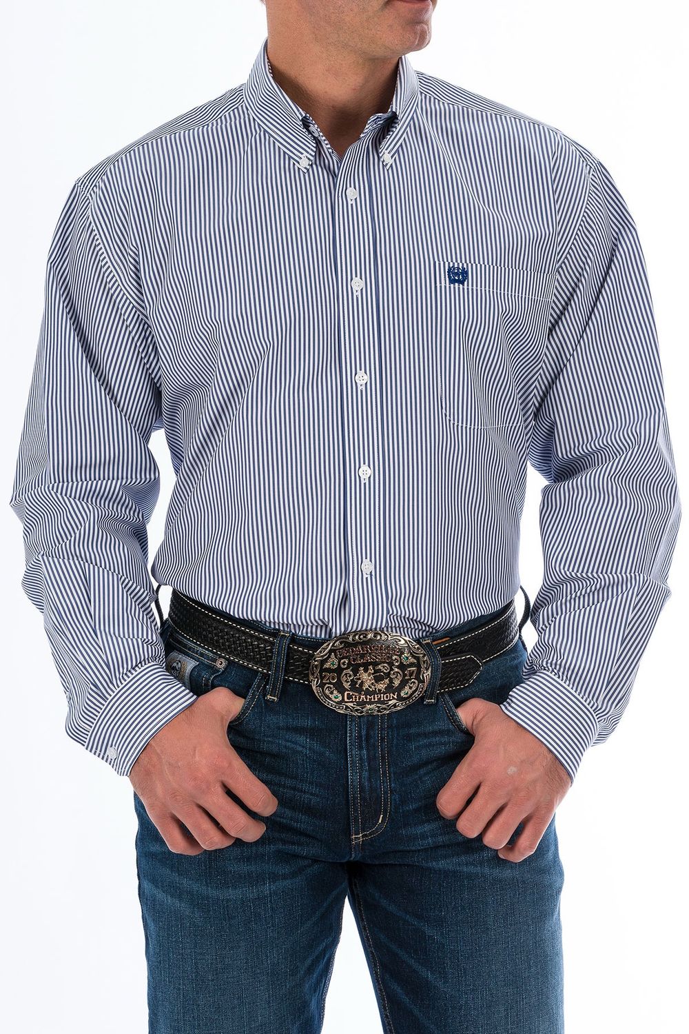 Mens Cinch Long Sleeve Button Down