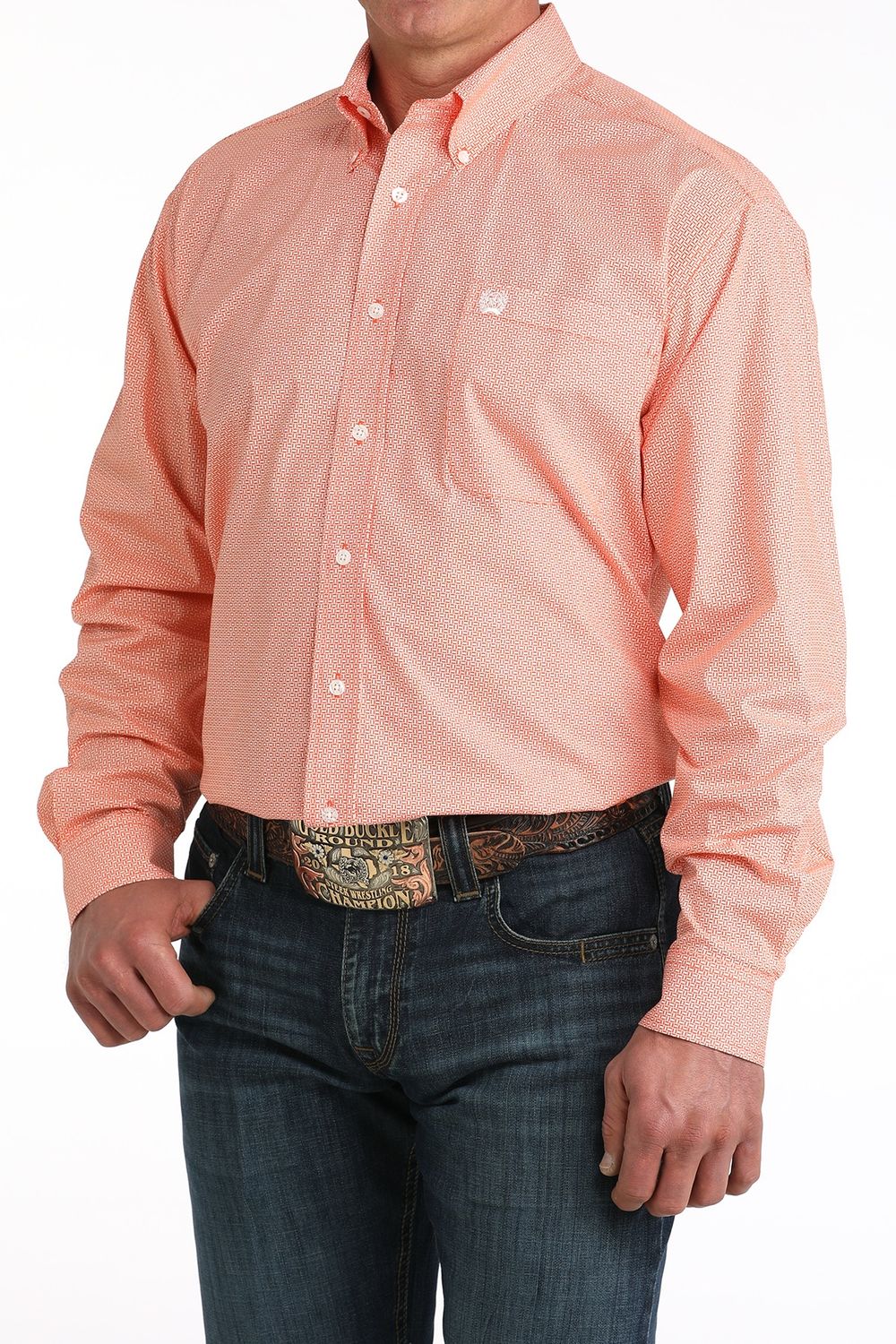 Mens Cinch Long Sleeve Button Down
