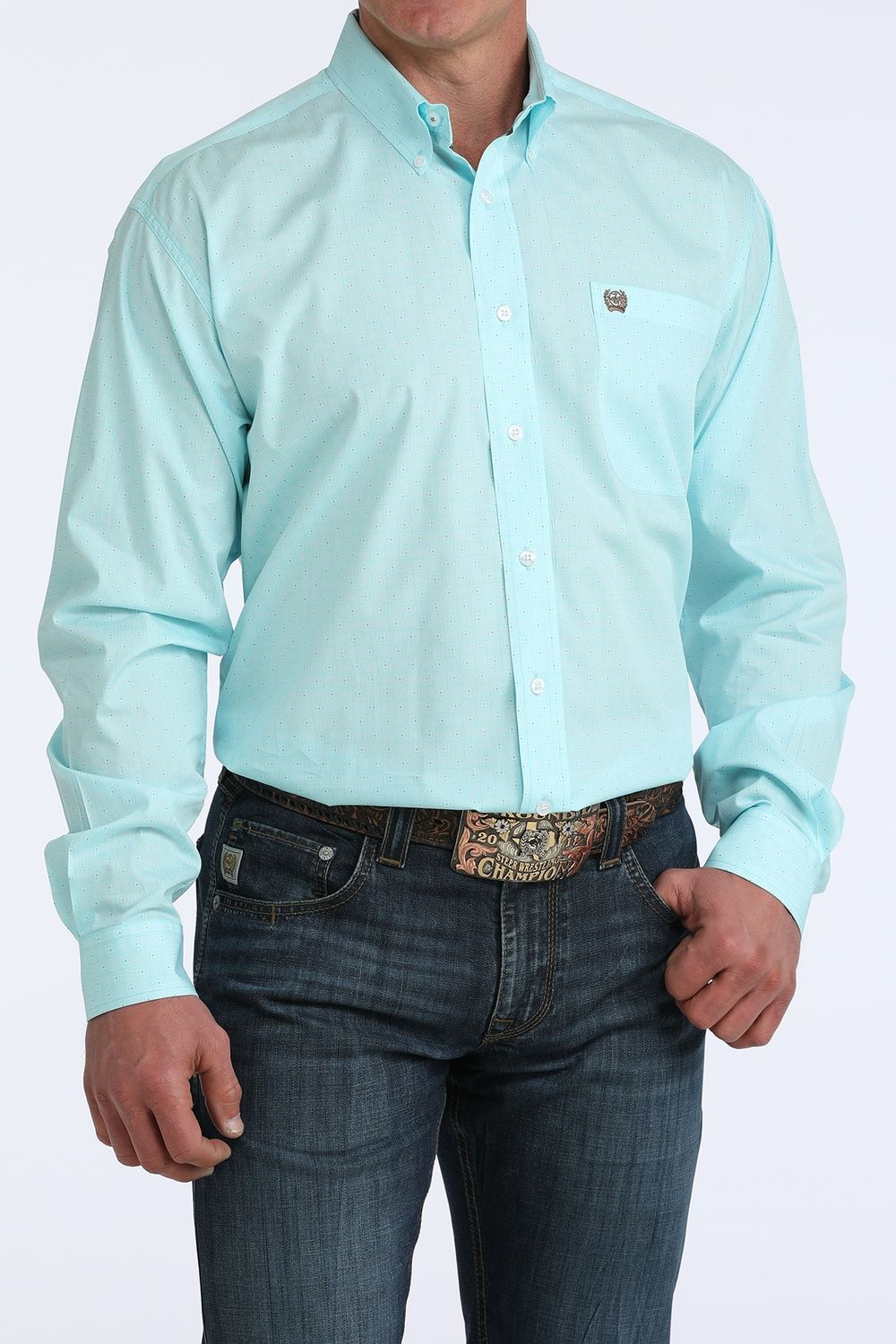 Mens Cinch Long Sleeve Button Down