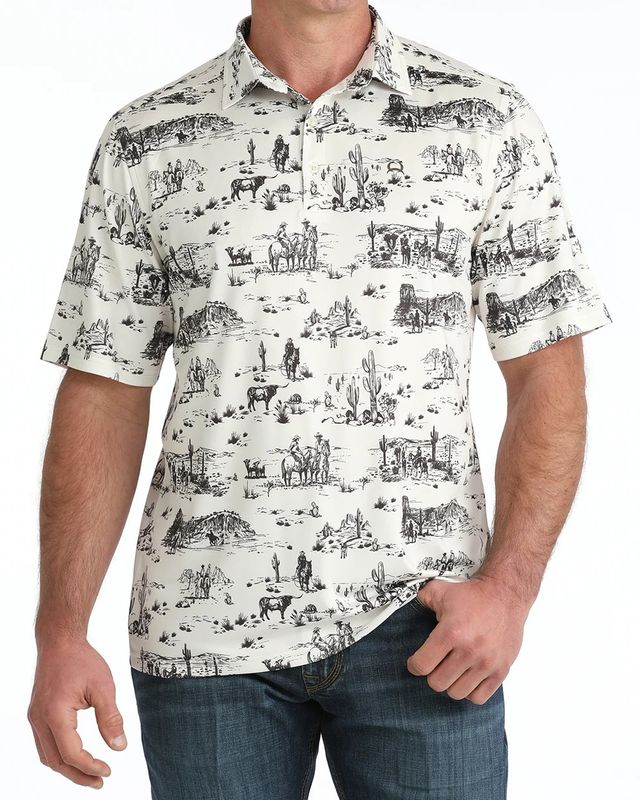 Mens Cinch ArenaFlex Polo