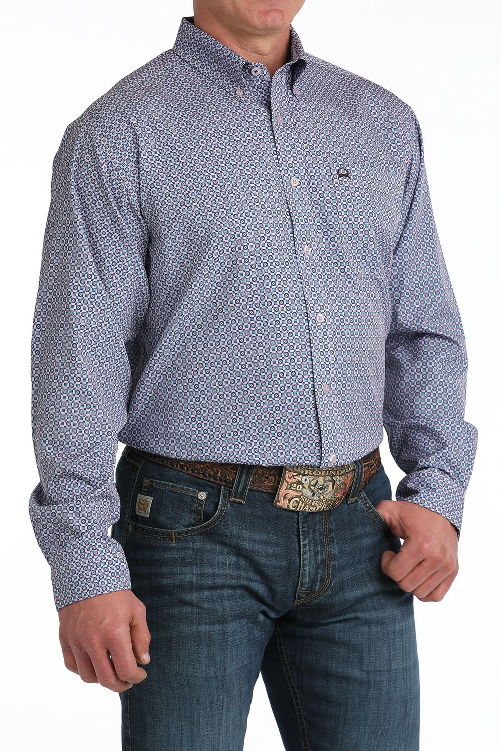 Mens Cinch Arenalfex Long Sleeve Button Down