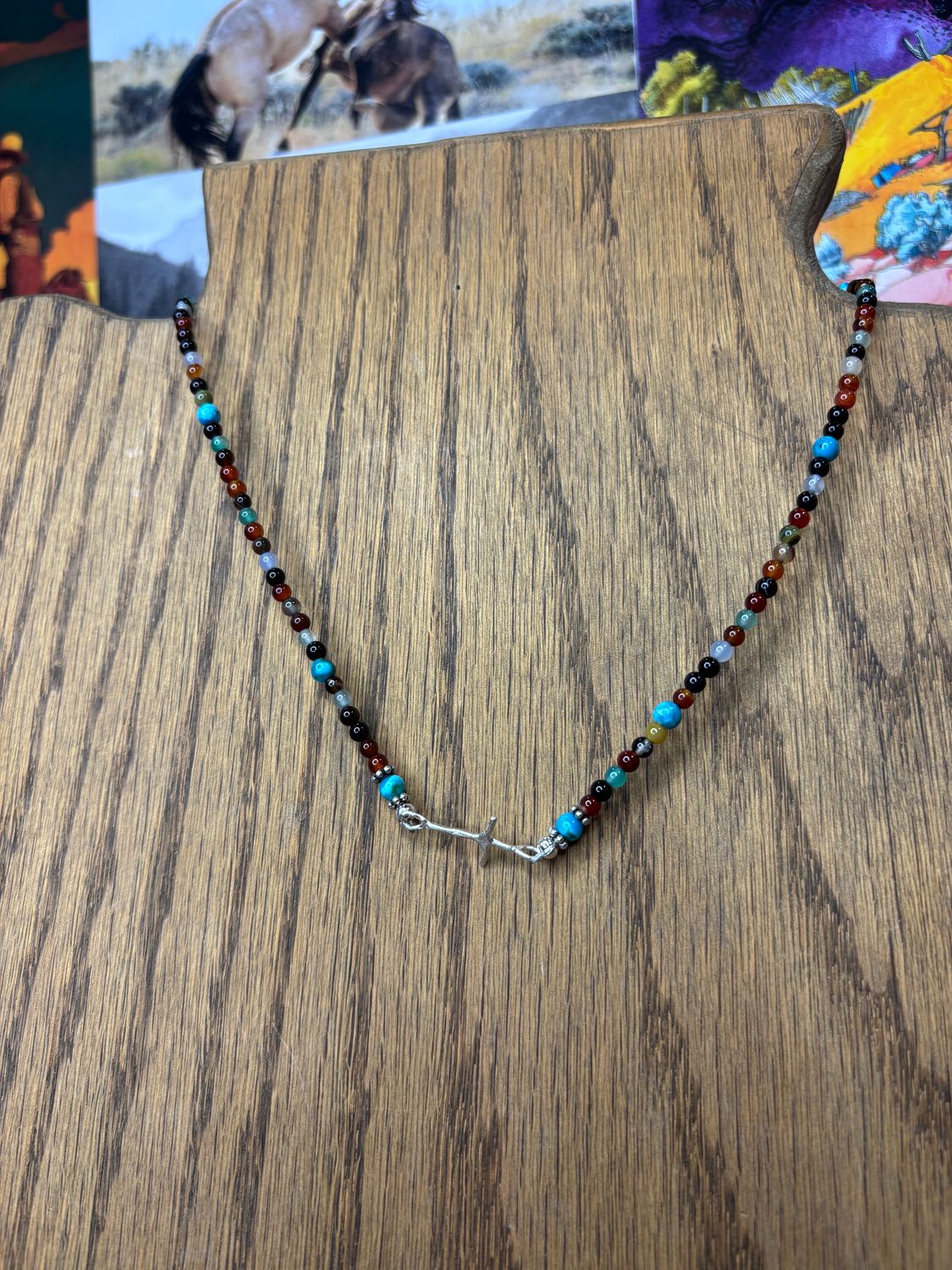 Silver Cross Multi Stone
