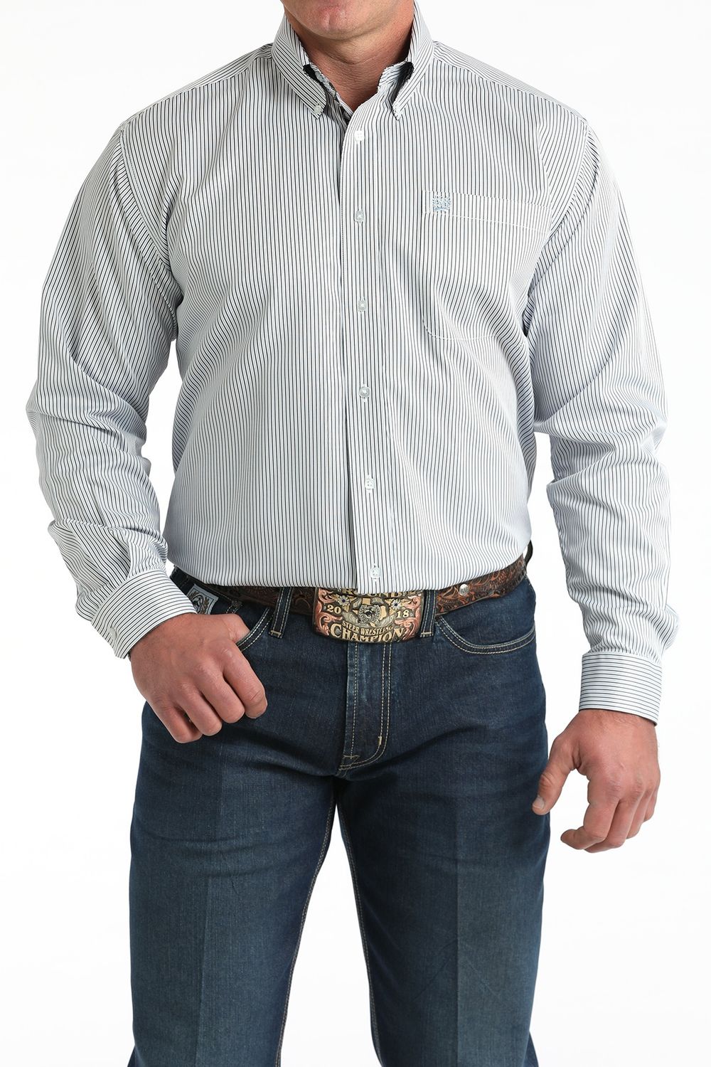Mens Cinch Long Sleeve Button Down