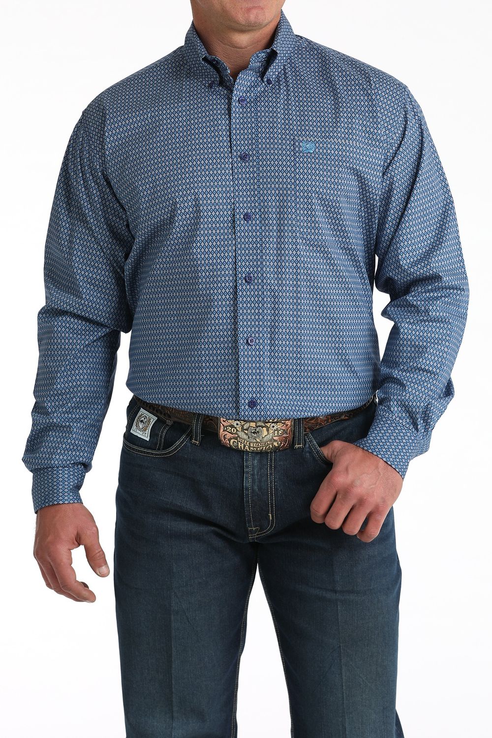 Mens Cinch Long Sleeve Button Down