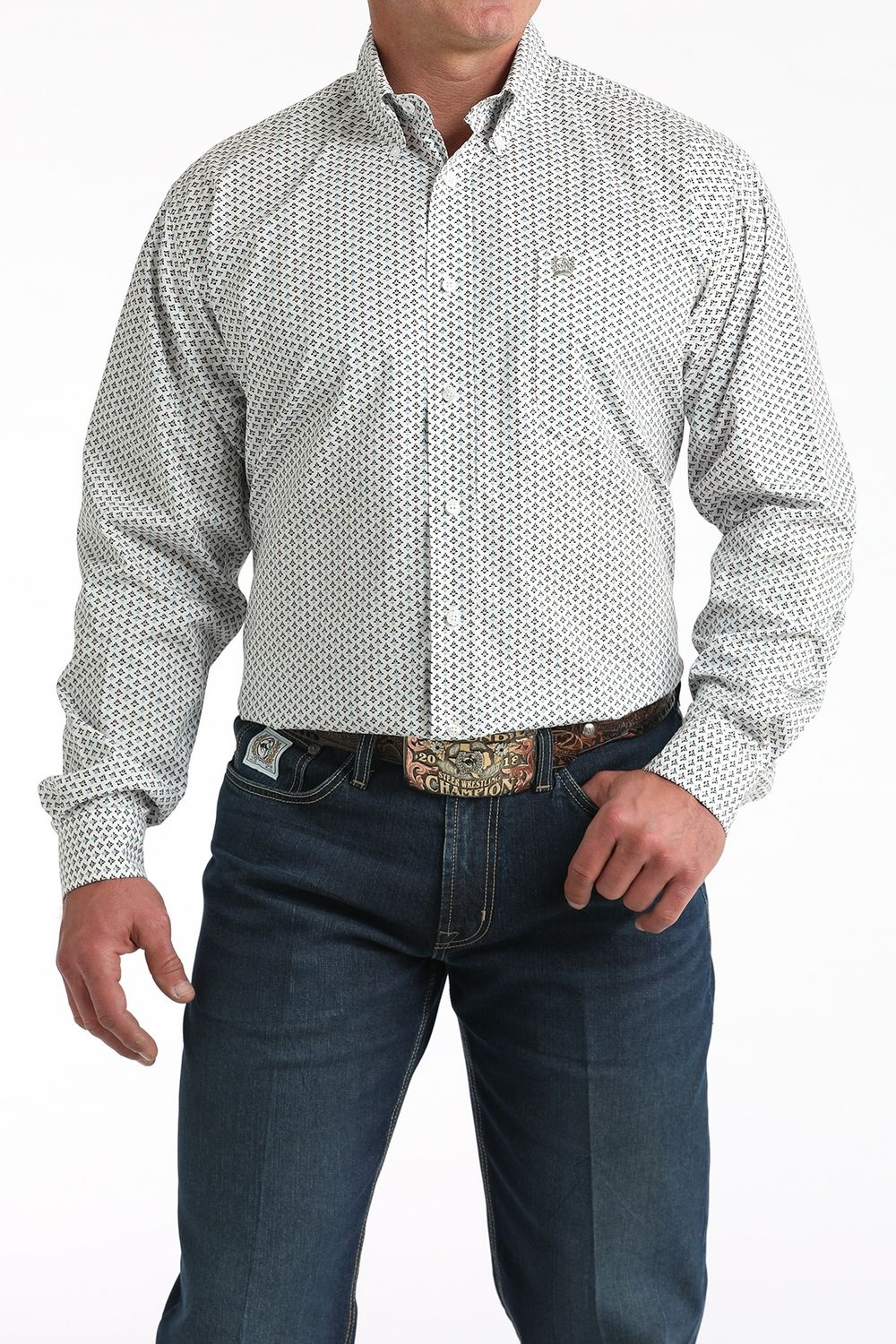 Mens Cinch Long Sleeve Button Down