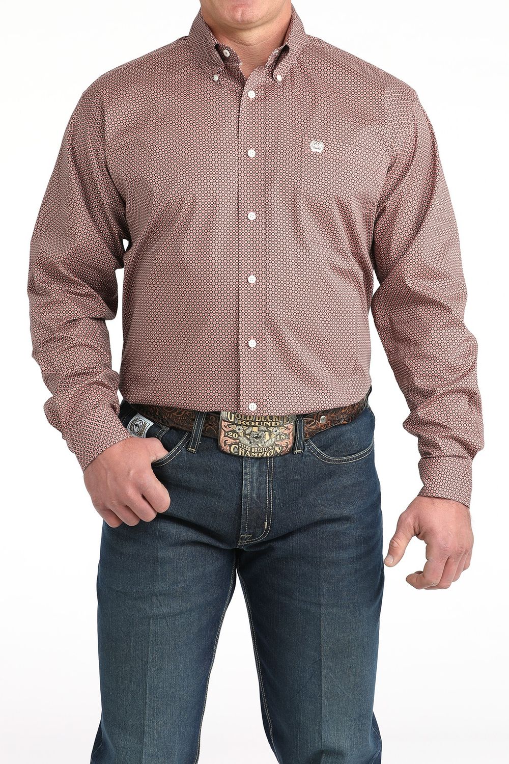 Mens Cinch Long Sleeve Button Down