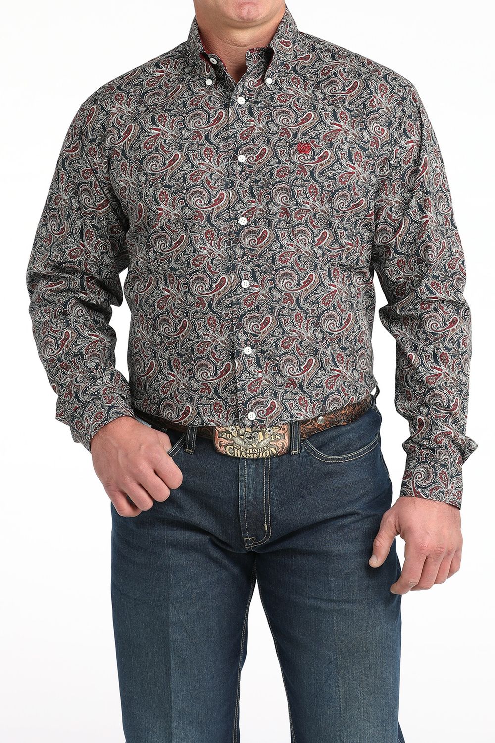 Mens Cinch Long Sleeve Button Down