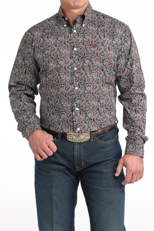 Mens Cinch Long Sleeve Button Down