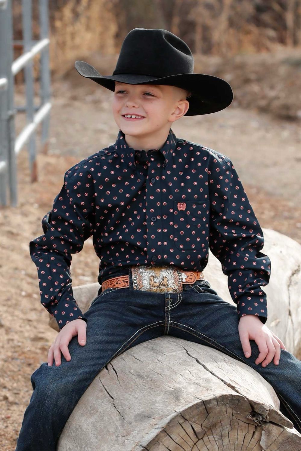 Boys Cinch Long Sleeve Button Down