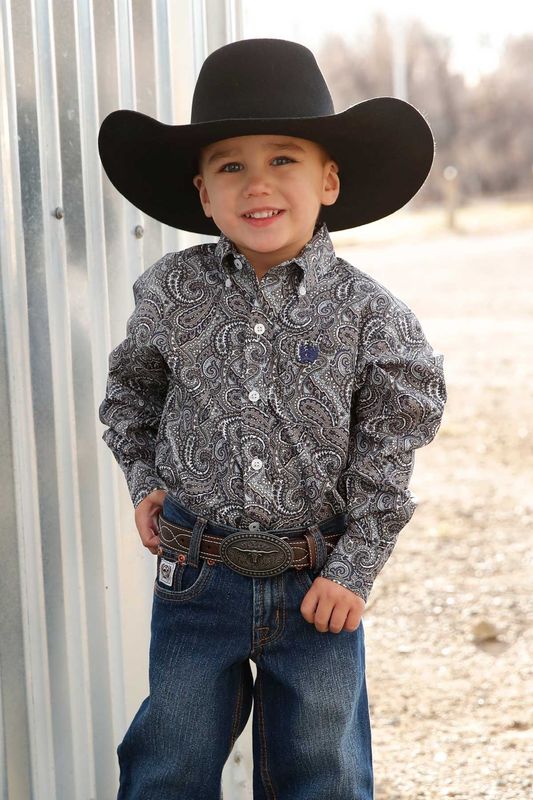 Boys Cinch Long Sleeve Button Down