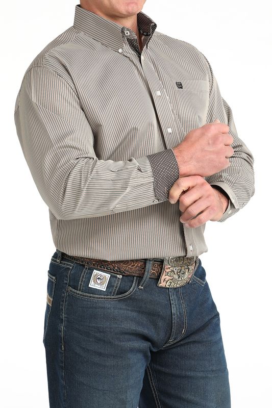 Mens Cinch Long Sleeve Button Down