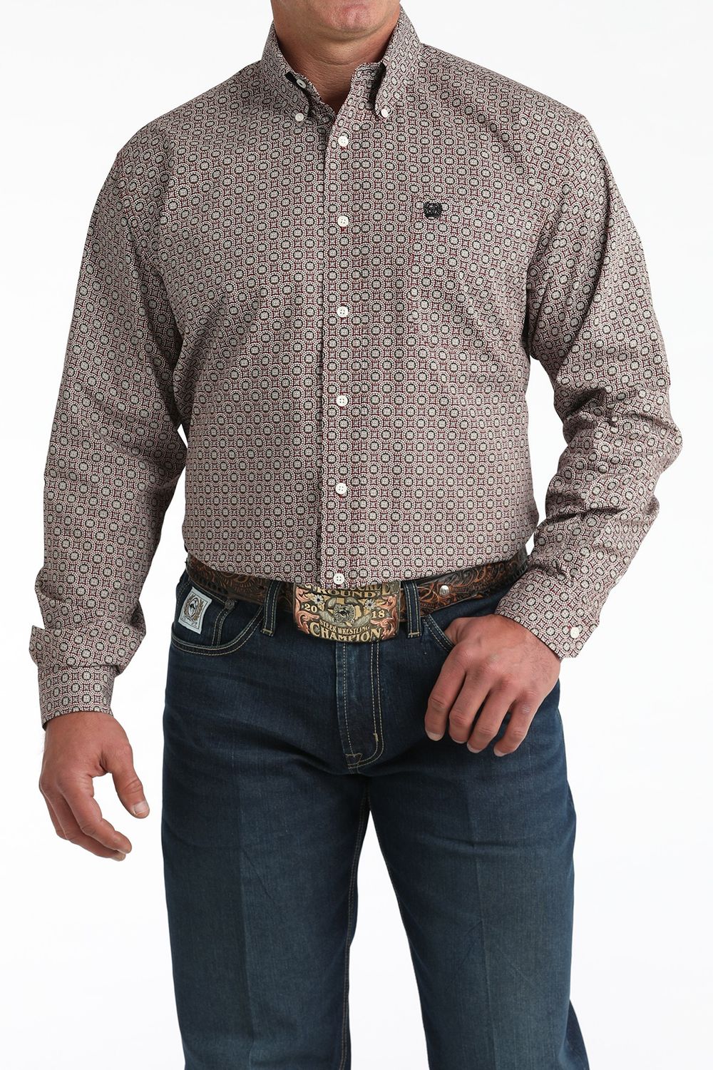 Mens Cinch Long Sleeve Button Down