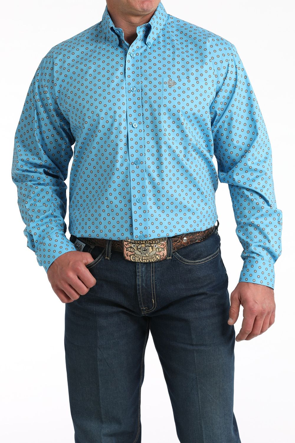 Mens Cinch Long Sleeve Button Down