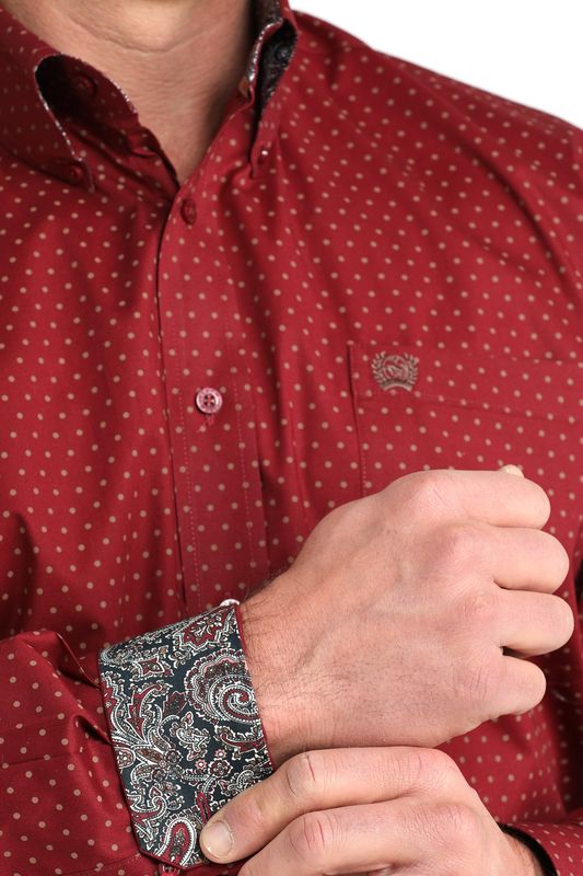 Mens Cinch Long Sleeve Button Down
