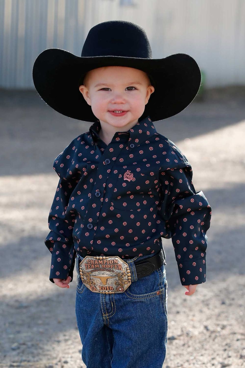 Toddler Cinch Long Sleeve Button Down